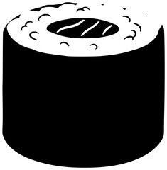 sushi illustration food silhouette meal logo salmon icon healthy outline fresh gourmet rice delicious traditional plate raw restaurant seafood shape hasioki vector graphic background