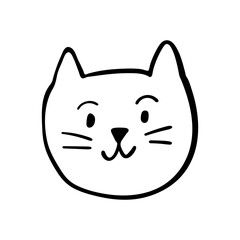 Cute Smiling Cat Face