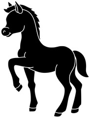 animal illustration horse silhouette nature logo farm icon cute outline pattern brown cartoon stallion equine domestic art fabric decorative shape women vector graphic background