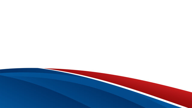 modern red and blue wave design. modern corporate presentation background. flowing red and blue shapes on white