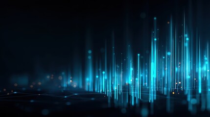 Futuristic Technology Visualization Digital Realm Infographic Style Glowing Aesthetics Abstract Viewpoint Digital Innovation