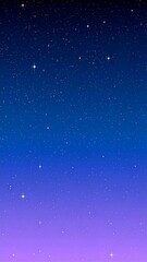 Obraz premium Night sky, stars, gradient, purple horizon, background