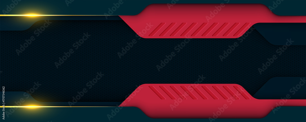 Wall mural abstract red background with squares and arrow vector design for banner or template illustration