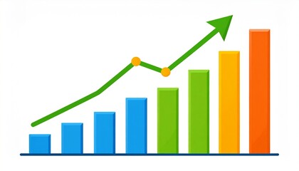 A vibrant market chart with a growing arrow illustrates financial success and business analytics, representing positive data trends AIzaSyClPJ0XRC-nu8GkvNTzMe5e9SBIdu4I2DE