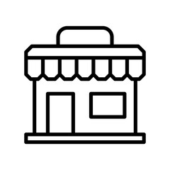 Store Icon Vector Illustration Line Version