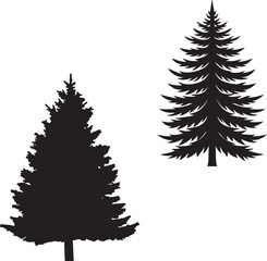 Obraz premium set of christmas trees