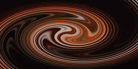 Mesmerizing abstract swirl with warm earthy tones and dynamic flowing lines on dark canvas