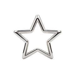 Obraz premium Shiny silver star, embossed design