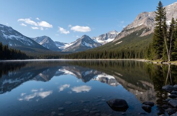 mountain lake in the alps