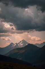 clouds over the mountains