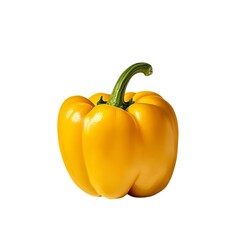 Fresh Organic Yellow Bell Pepper Isolated Studio Shot Healthy Ingredient for Cooking Diet and Nutrition