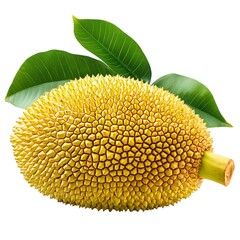 Ripe Whole Yellow Jackfruit Isolated Tropical Fruit for Healthy Vegan Food and Exotic Cuisine