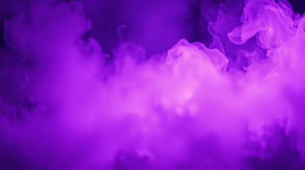 A dense, vibrant purple smoke swirling in a dark, mysterious atmosphere.