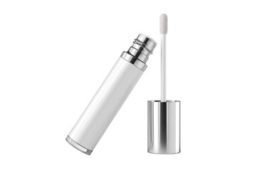 White cosmetic tube with applicator