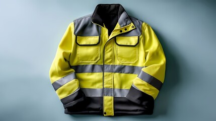 High Visibility Safety Jacket with Reflective Stripes for Workers