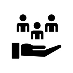 Employee Icon Vector Illustration Glyph Version