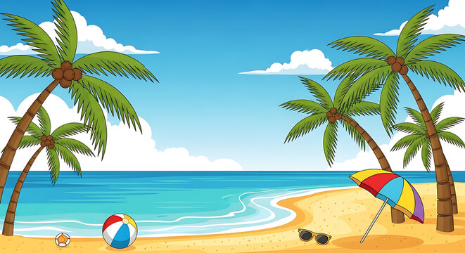 A collection of cute kawaii cartoon fruits with smiling faces, including an apple, banana, orange, and watermelon, on a blue background. - Powered by Adobe