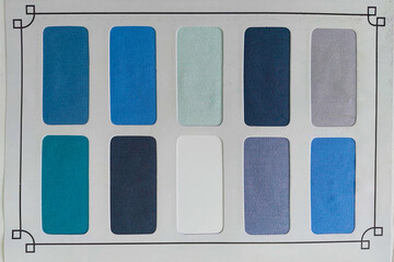Magazine based fabric catalog color options