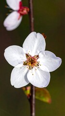 Obraz premium Close-up of a delicate white flower (1)