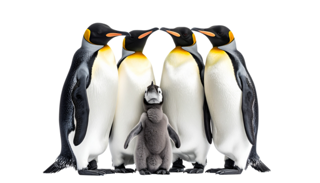 Penguin PNG, Arctic Animal, Transparent Background, Cute Bird, Antarctic Wildlife, Emperor Penguin, Baby Penguin, Winter Bird Illustration, Flightless Bird

