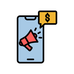 Telemarketing Icon Vector Illustration Color Version