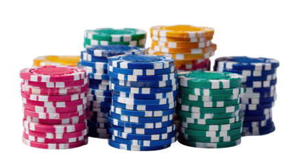 stack of poker chips isolated on transparent background Remove png,