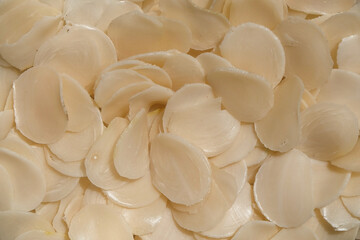 White raw cracker stack pattern and texture background. For graphic design, 3D rendering and banner background