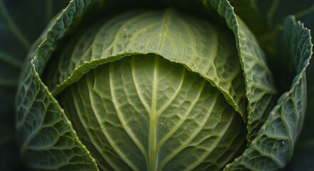 Fototapeta premium Closeup head of cabbage