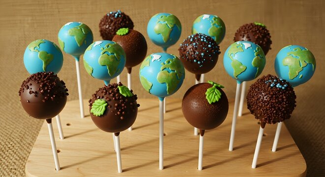 Decorated cake pops