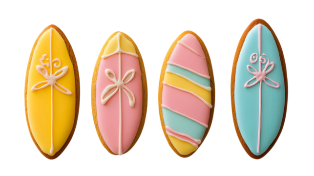 Cookie surfboard isolated on transparent background - Powered by Adobe