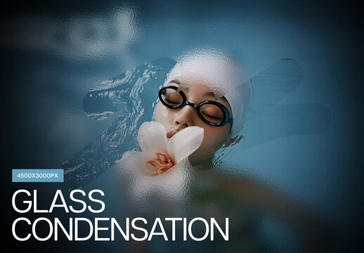 Glass Condensation Photo Effect Mockup