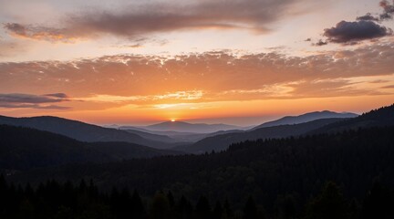 Fototapeta premium sunrise in the mountains
