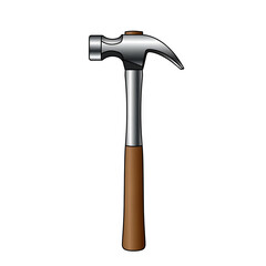 Illustration of a hammer isolated on white background with metal head