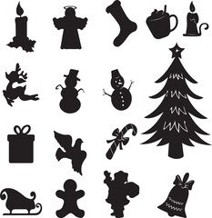 christmas icons set