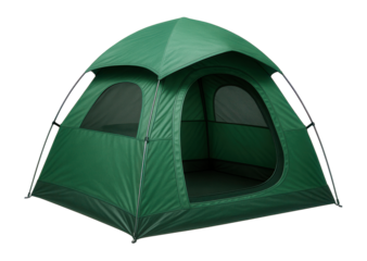 Pop-up tent with integrated rainfly and mesh vents