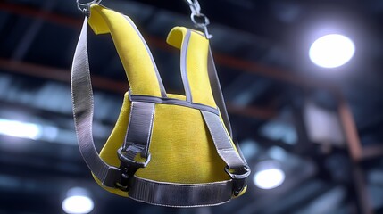 Bright Yellow Safety Harness for Industrial Use and Personal Protection
