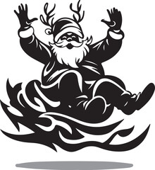 santa claus riding a sleigh