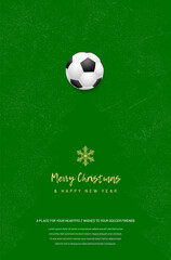 Christmas soccer or football Card with Festive Holiday Design
