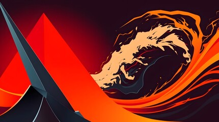 Colorful abstract wave design with soft gradient hues, panoramic 16:9 ratio for modern advertising, web, and print use