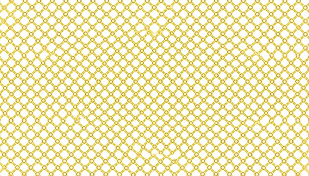 Golden mesh pattern on white background