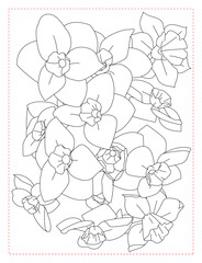 Daffodil Coloring Page: Joyful and Graceful Spring Blooms