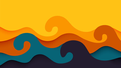 Abstract colorful vector background with wavy pattern and vibrant design