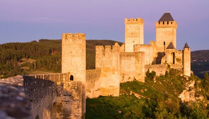 Medieval castle at dawn