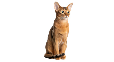 Abyssinian with white background