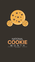 National Cookie Month Poster Banner and Background Abstract Design Template with Sweet Dessert Bakery Food Illustration for Cooking Festival Confectionery and food Campaign
,for mobile responsive
