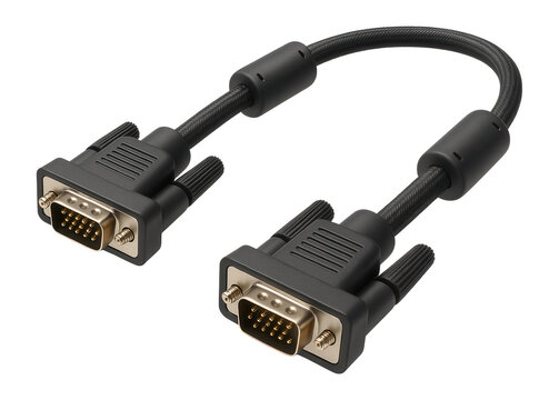 VGA cable with ferrite cores
