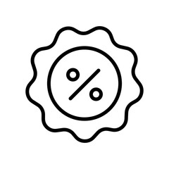 Discount Icon Vector Illustration Line Version