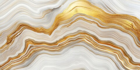 Obraz premium Elegant Modern White Artificial Marble Background with Stunning Golden Horizontal Texture Effects
