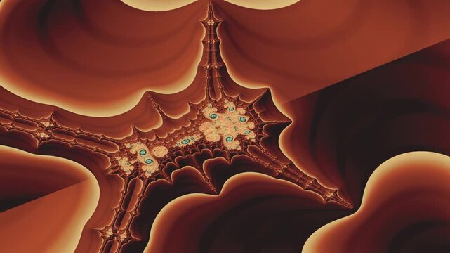 Spiraling tendrils unfold in recursive waves of organic motion