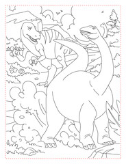 Ankylosaurus Raising Dust Coloring Page: Armored Dinosaur in Motion